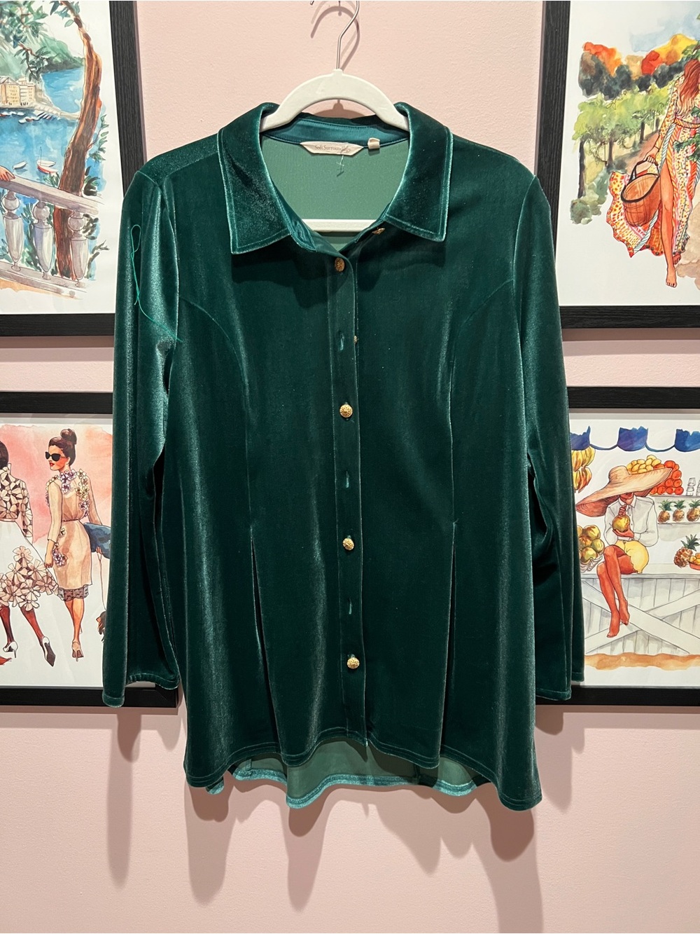 Soft Surroundings Velvet Blouse
